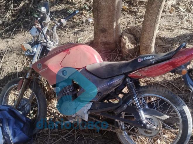 Motocicleta envolvida no acidente