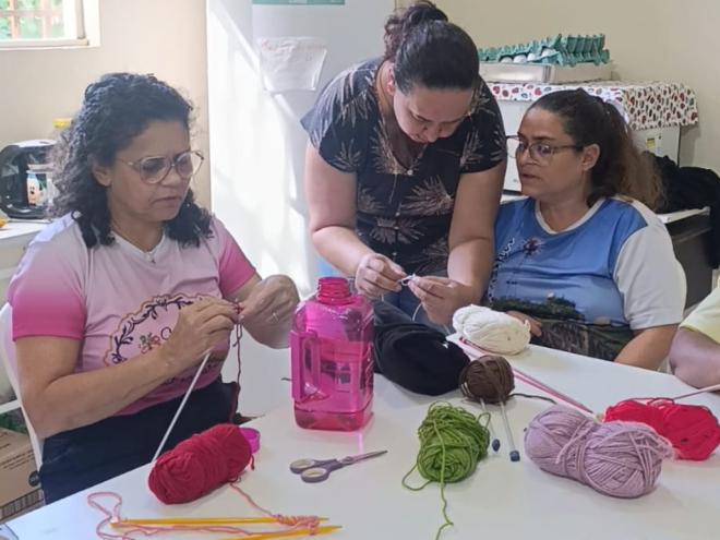 O projeto cultural abre espaço para a produção de artesanato na cidade