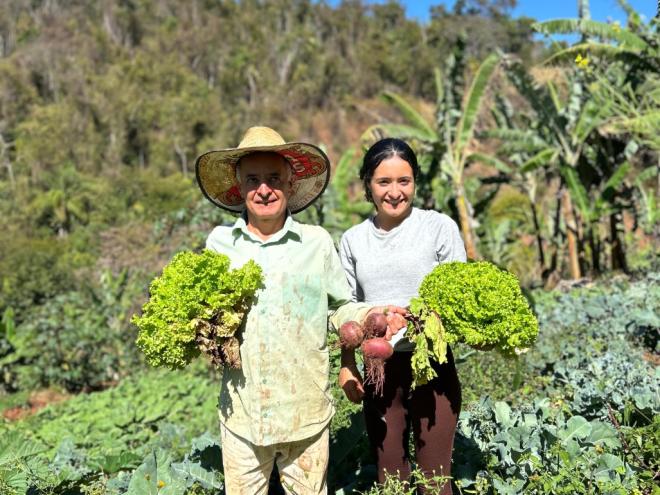 O Sítio Nosso, localizado no Córrego Santo Estevão, na área rural de Iapu, recebeu visita do Instituto Interagir 