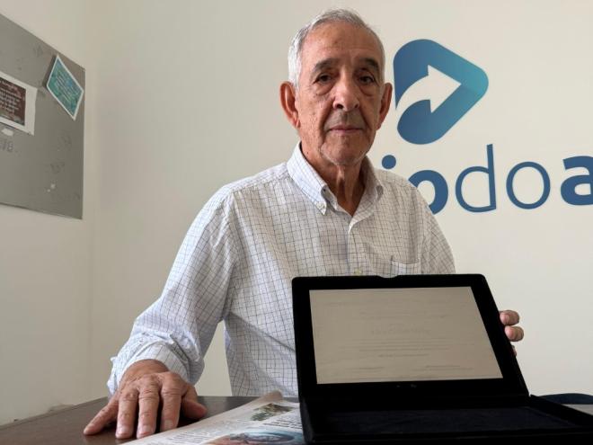 Elísio Cacildo recebeu a homenagem aos 84 anos de idade 