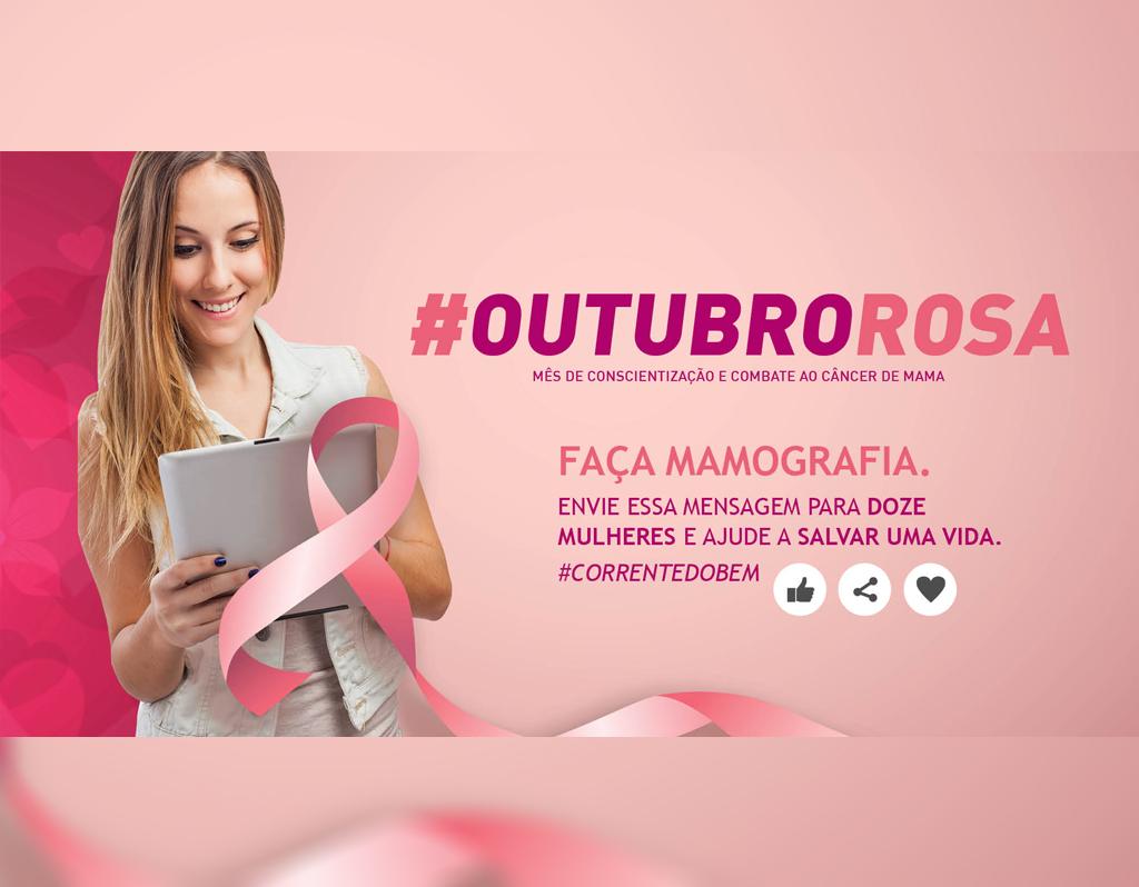 Outubro rosa, mês de conscientização e combate ao câncer de mama