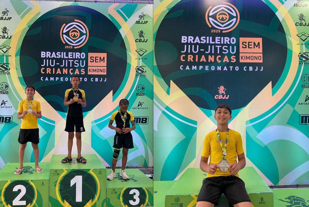 Campeonato Brasileiro de Jiu-Jítsu NoGi (sem kimono) infantil, foi promovido domingo (21), no Rio de Janeiro