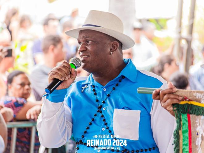 Luís Fabiano, o Mestre Biano, é presidente da Guarda de Moçambique de Nossa Senhora do Rosário