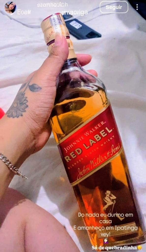 Última postagem no story, feita pela vitima no fim da madrugada,  antes de ser morta 