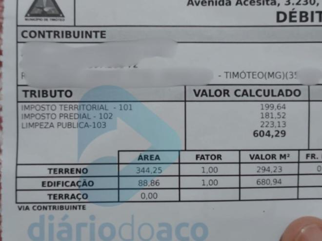 Os contribuintes relataram estranheza com a taxa cobrada na cidade