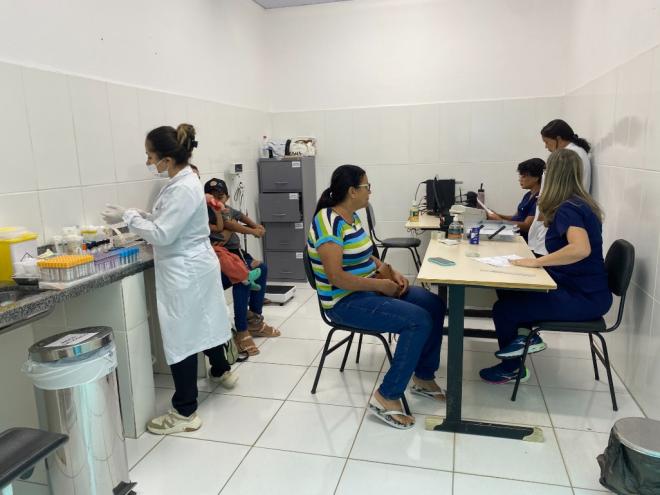 Sala de coleta na UBS do bairro Macuco