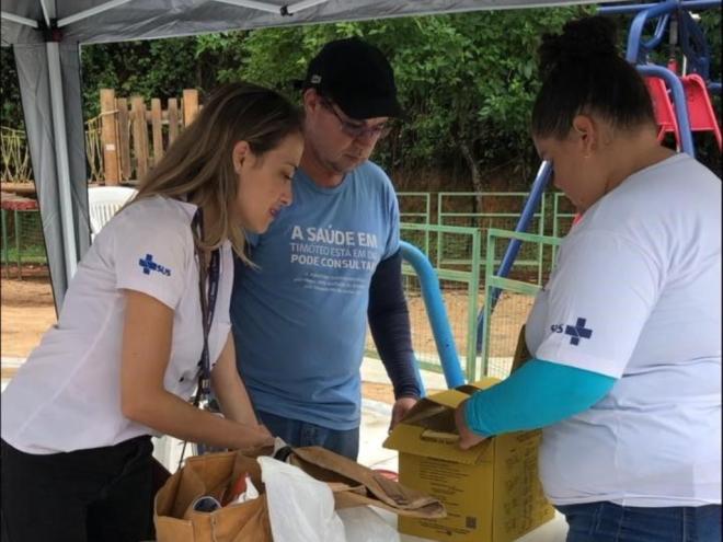 As famílias participantes recebem diversas doações por meio do projeto 