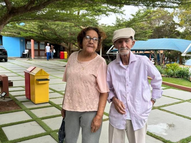 Zé Moreira, com a esposa Dalva Carvalho