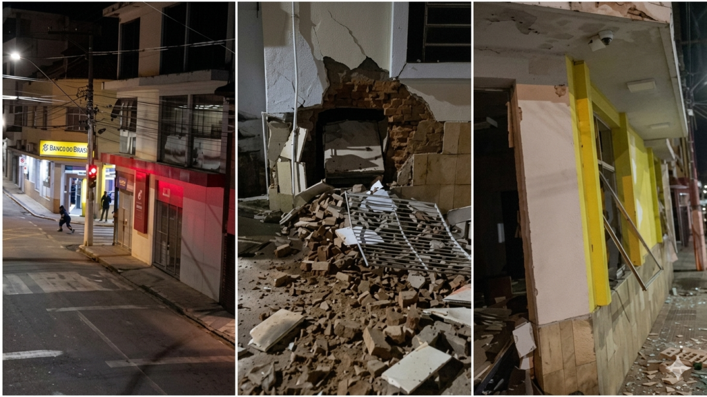 Valor levado pelos arrombadores não foi revelado pelo Banco do Brasil 