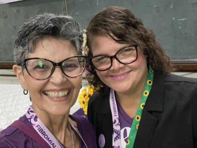 Rosemeire Silva e a vice-presidente Marcela Carvalhido  