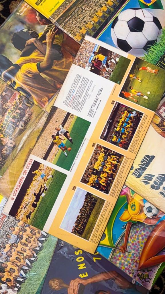 A coleção reúne discos das Copas de 1958, 1962, 1970, 1974, 1978, 1982, 1990 e 1994
