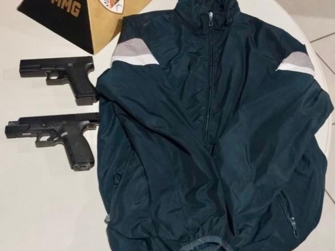 Simulacros de pistola usados pelos marginais que atacaram em Ipatinga 