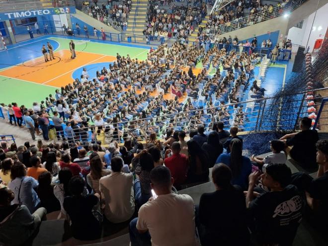 Participaram da formatura alunos da Escola Municipal Ana Moura e das escolas estaduais Getúlio Vargas, Tenente José Luciano e Capitão Egídio Lima