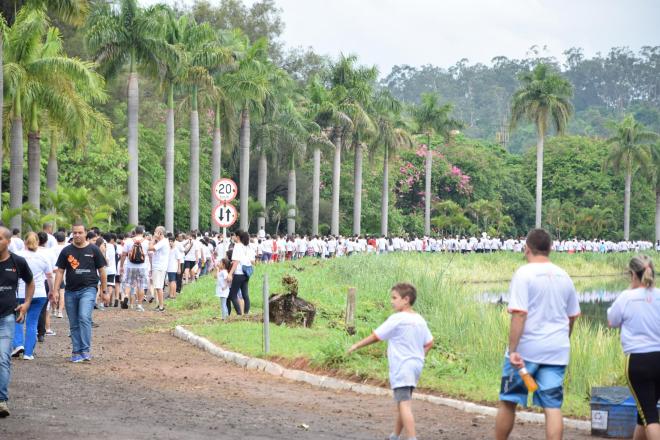 Garoa fina do  início de domingo não desanimou o público