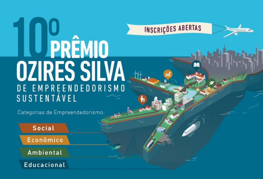 Cartaz do 10º Prêmio Ozires Silva de Empreendedorismo Sustentável