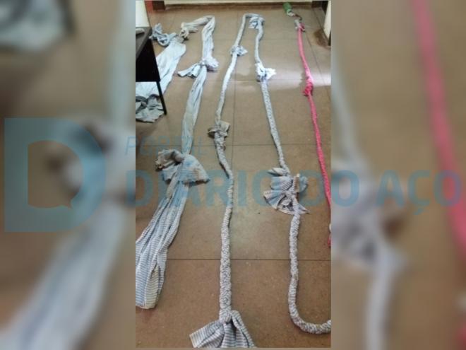 Foram duas cordas “teresas” utilizadas na tentativa de fuga da Penitenciária Dênio Moreira de Carvalho