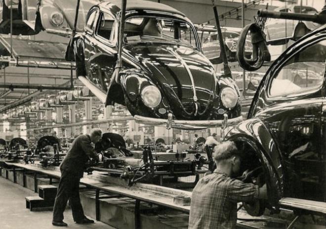 A origem da empresa remonta à década de 1937, na Alemanha nazista, e ao projeto de construção do automóvel que ficaria conhecido no Brasil como 