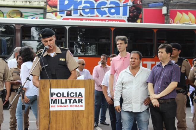 Comandante da 12ª RPM, Edvanio Carneiro, no lançamento da Operação Natalina