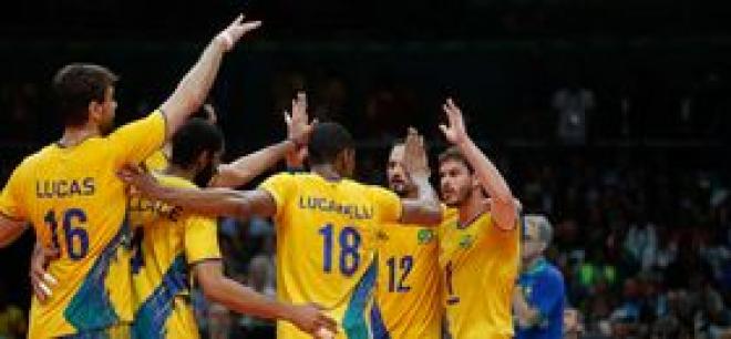 Jogadores comemoram o terceira ouro olímpico
