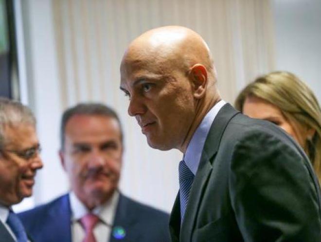O ministro licenciado da Justiça e Segurança Pública, Alexandre de Moraes, indicado para cargo de ministro do STF, passa por sabatina na CCJ no Senado Federal 
