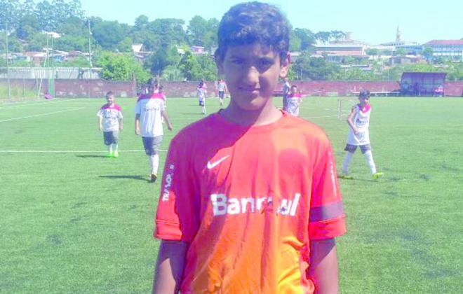 Pedro Henrique tem 12 anos e ficará no Inter para as disputas da temporada