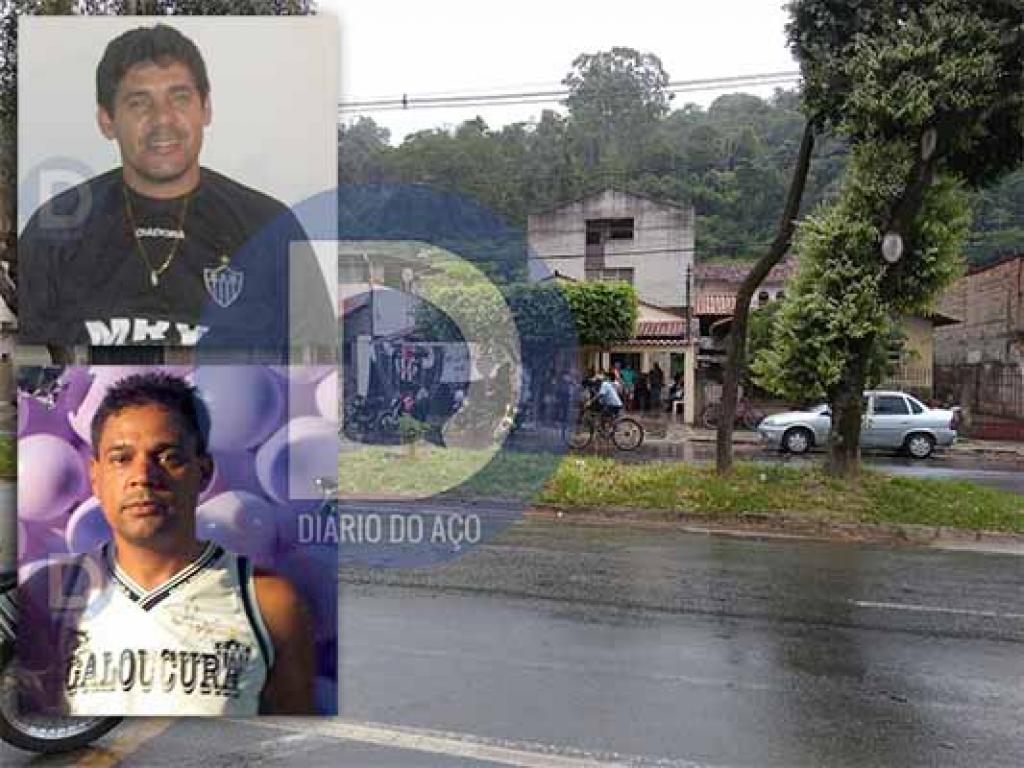 Adão (camisa preta) e Aguinaldo, o Ponhá, morreram quando voltavam do jogo Atletico X URT, em Belo Horizonte 