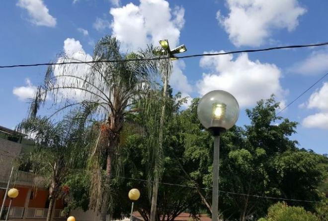 Praça do distrito de Barra Alegre já conta com nova iluminação