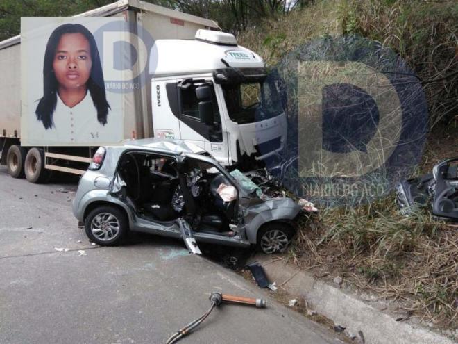 Gabriela era uma dos cinco ocupantes do Fiat Uno que colidiu contra um caminhão em Timóteo