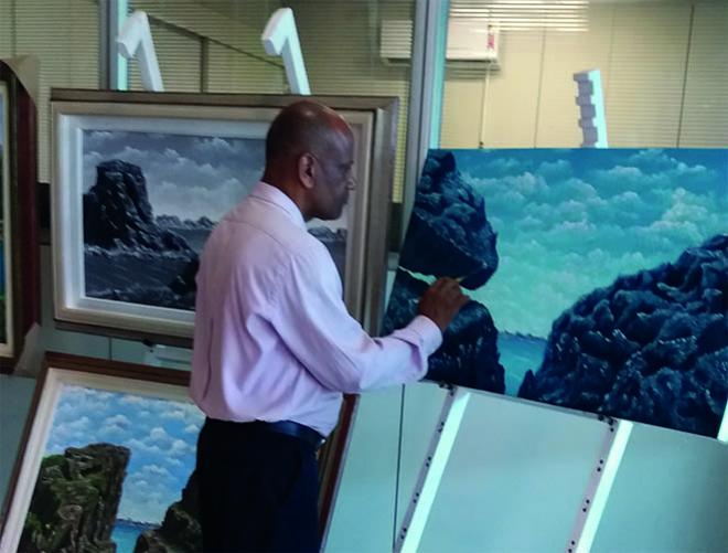 Marcílio Caldeira, em pleno exercício de sua arte