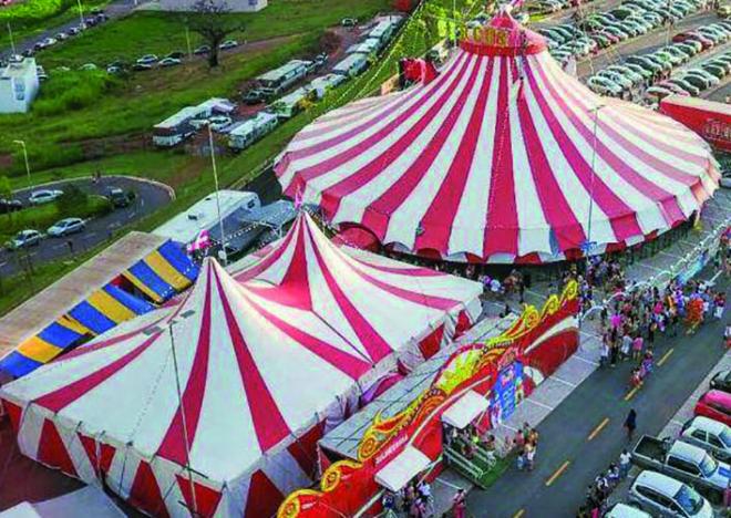 O Circo Maximus ficará um mês instalado em Ipatinga