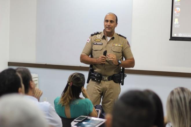 Ten. Lindon Jhonson apresentou dados de ocorrências policiais no Centro de Ipatinga