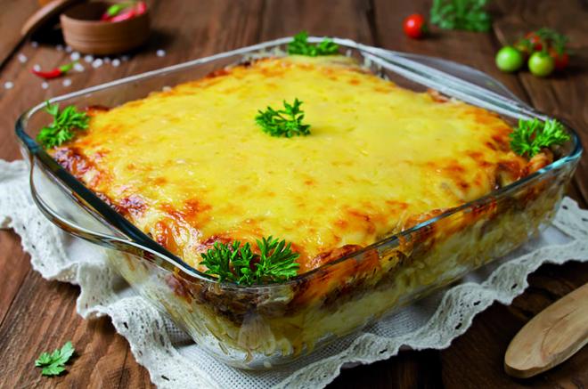Macarronada recheada por ser servida como prato único!