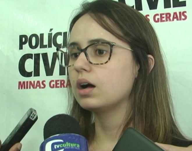 A delegada da PC, Amanda Moraes em entrevista na tarde de sexta-feira 