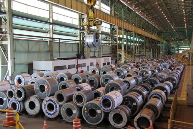 Bobinas de aço galvanizados, produto destinado à indústria automotiva 