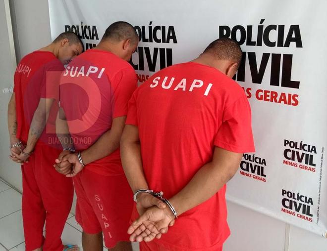 Trio preso nega envolvimento em ataque a casal, na Zona Rural de Antônio Dias 
