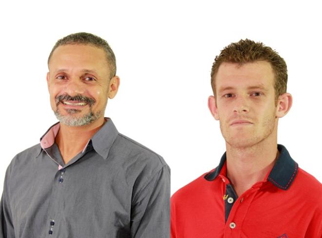 Amarildo Rocha (PTC), candidato a prefeito, e Eder da Penha, o Alemão (PTC), candidato a vice-prefeito