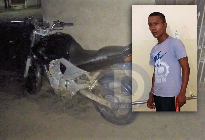 Motocicleta usada pelos suspeitos de assalto era furtada e foi recuperada pela PM