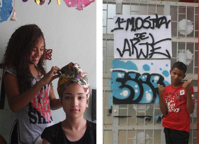 A oficina de turbantes africanos é ministrada em parceria com o Madame Chita Ateliê