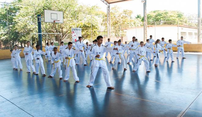 O Tae-kwon-do é um dos esportes patrocinados pelo Usicultura