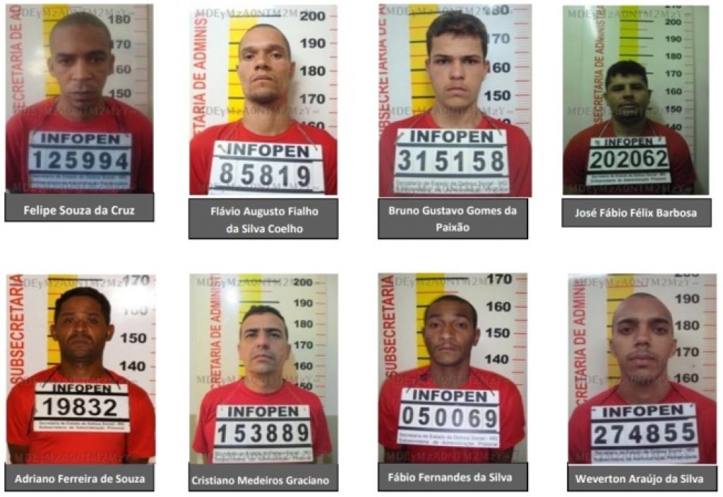 Lista de presos fugitivos da penitenciária Nelson Hungria