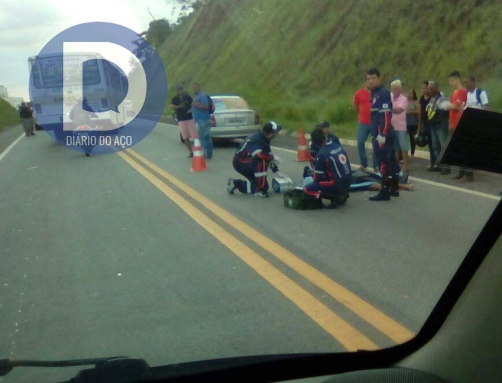 Acidente aconteceu na BR-381 entre o Parque Caravelas e o trevo do bairro Águas Claras