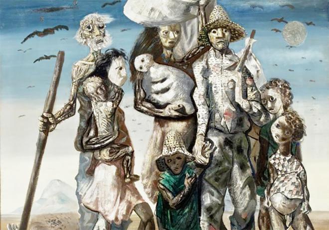 Os retirantes é uma das mais famosas obras do artista
