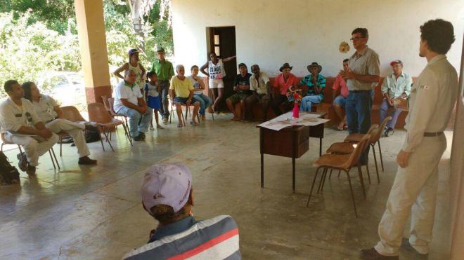 Reunião com comunidade do Macuco, em São Domingos do Prata