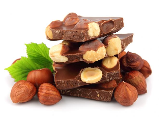 Os quadradinhos de Chocolate e Avelãs sempre fazem sucesso