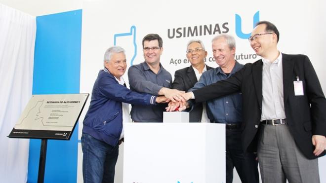 Cerimônia celebrou a retomada do alto forno 1