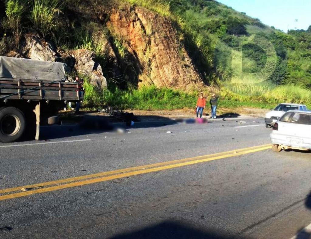 Acidente aconteceu nas proximidades da curva da depressão, na BR-458, Ipaba