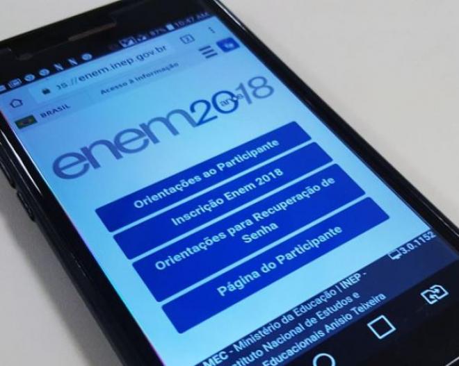 Inscrições para o Enem 2018 são feitas pela internet