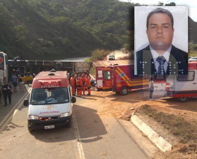 Saulo da Silva Torres, de 38 anos, morreu após uma colisão entre carreta e ônibus