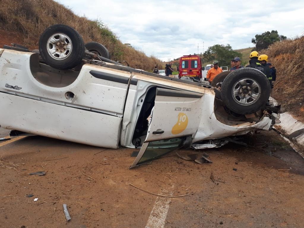 Colisão entre picape e motocicleta ocorreu no trecho da BR-381 em Naque 
