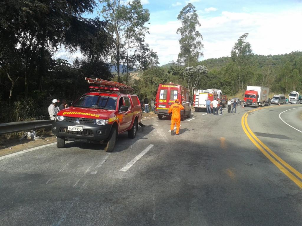 O acidente aconteceu nesse trecho da 381 em São Gonçalo do Rio Abaixo